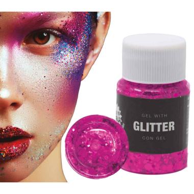 Trucco Gel Glitter Fucsia Gr.20 |Guirca