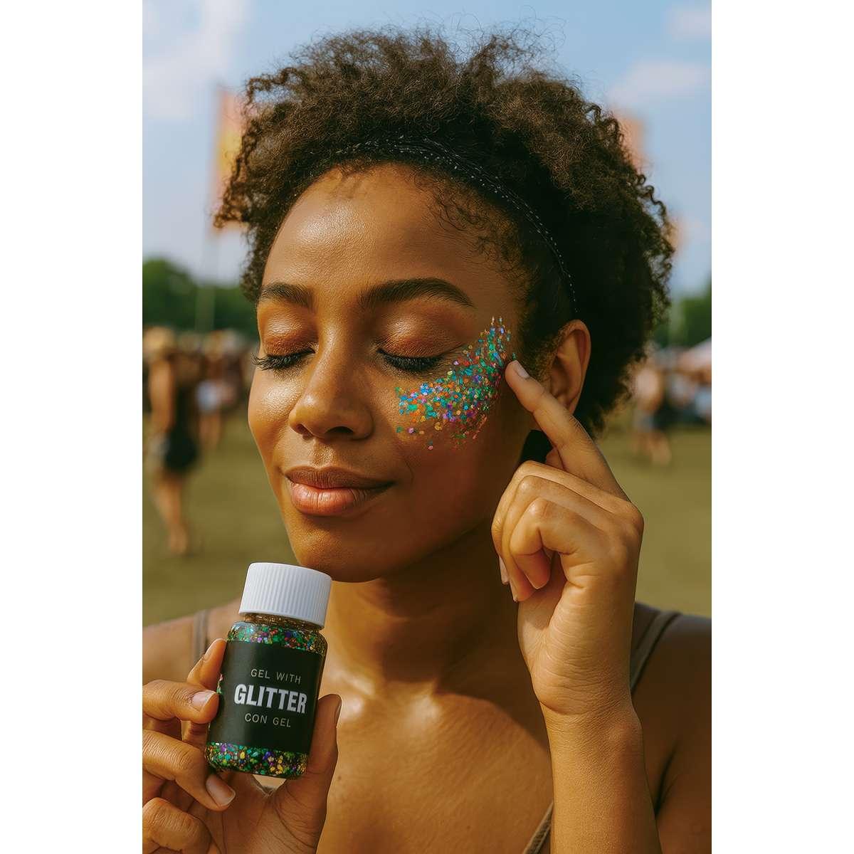 Trucco Gel Glitter Multicolor Gr.20 |Guirca