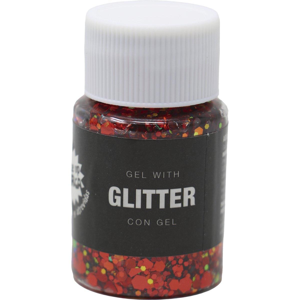 Trucco Gel Glitter Rosso Gr.20 |Guirca