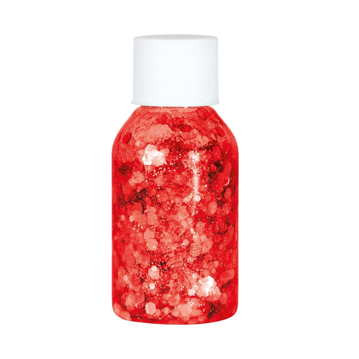 Trucco Gel Glitter Rosso Gr.20 |Guirca