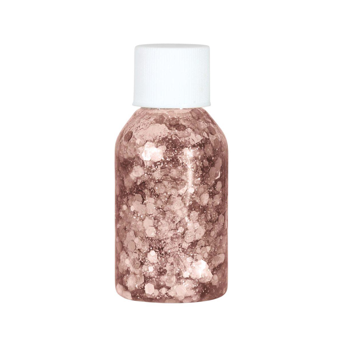 Trucco Gel Glitter Oro Rosa Gr.20 |Guirca
