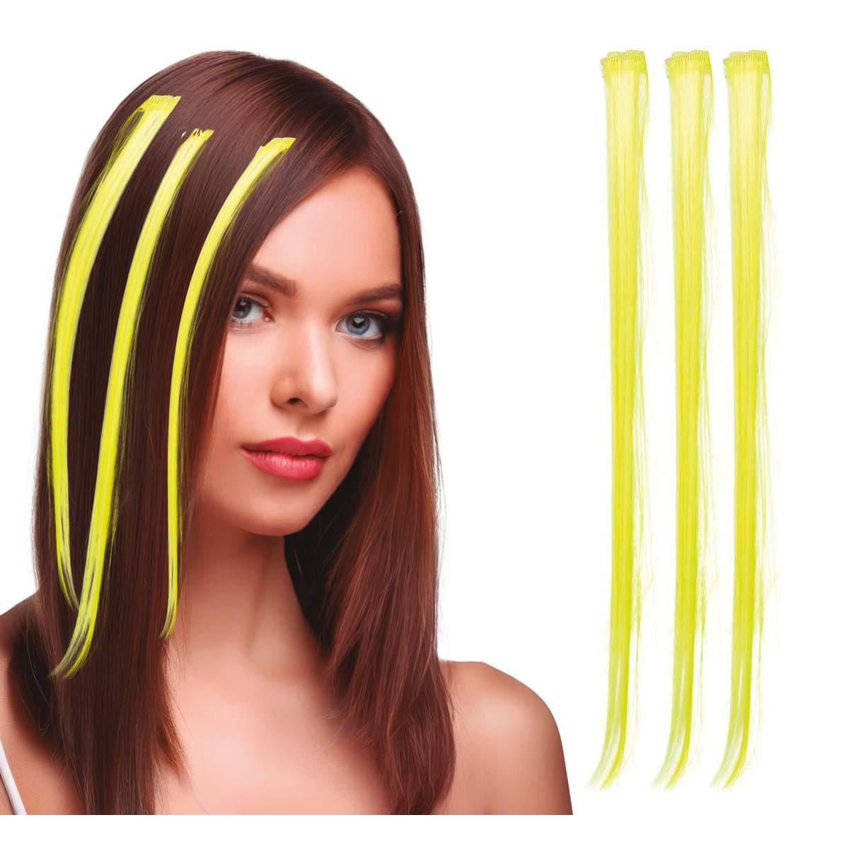 Estensione Capelli Gialle cm.50 pz.3 |Guirca