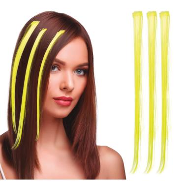 Estensione Capelli Gialle cm.50 pz.3 |Guirca