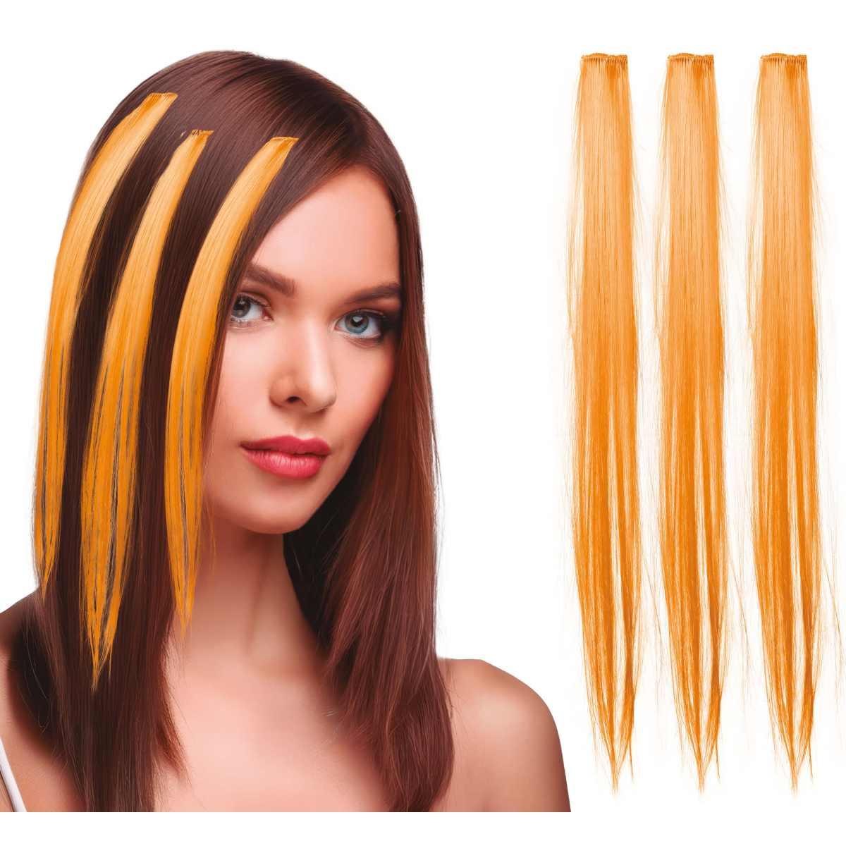 Estensione Capelli Arancione cm.50 pz.3 |Guirca
