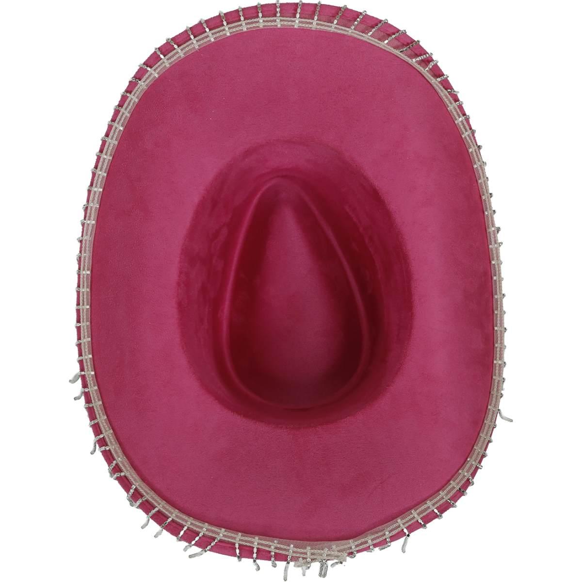 Cappello Cowboy Rosa Con Frange |Guirca