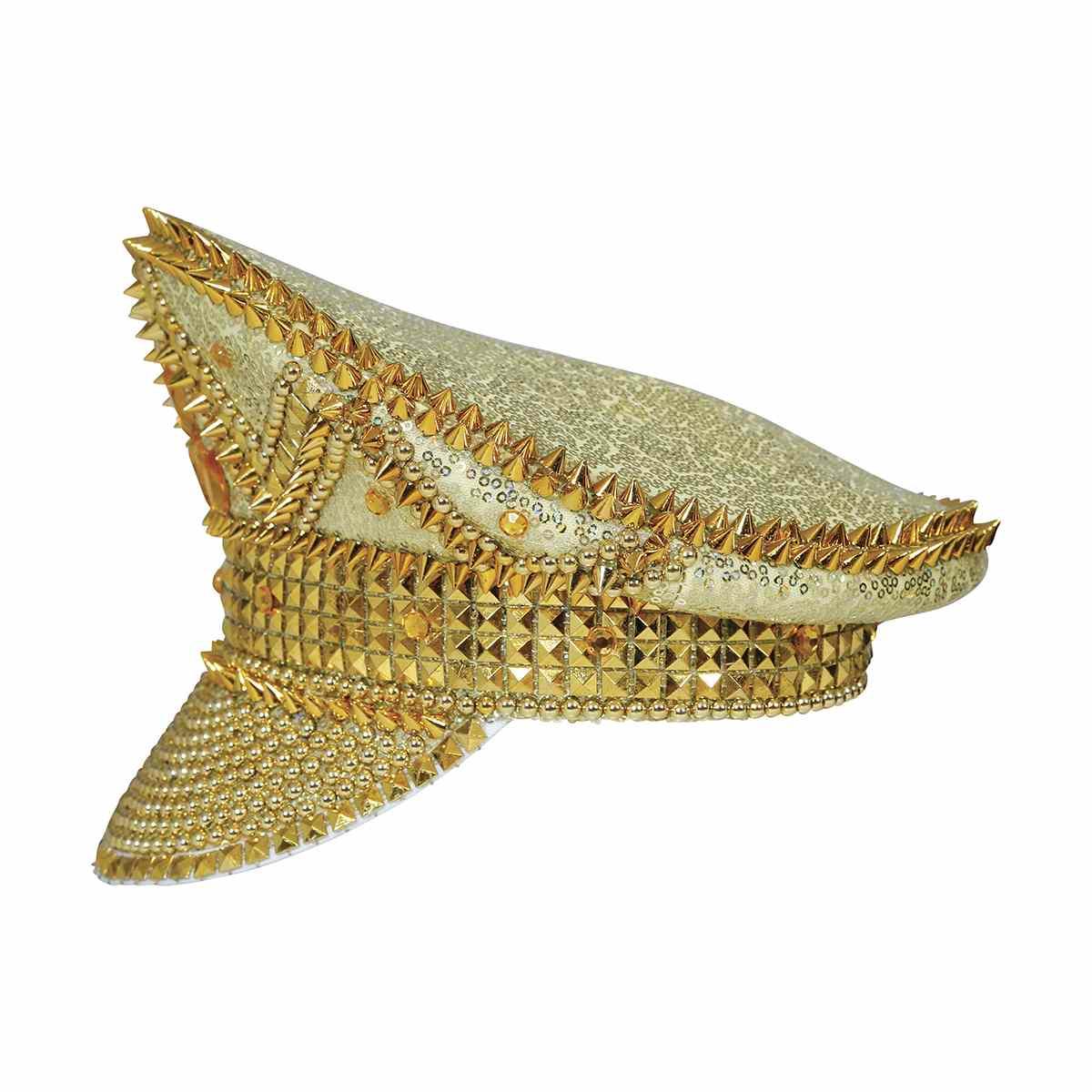 Cappello Oro Con Strass E Visiera |Guirca