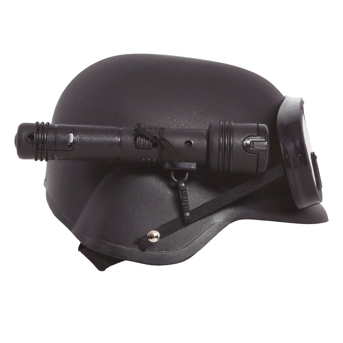 Cappello Poliziotto Casco Nero Antisommossa |Guirca