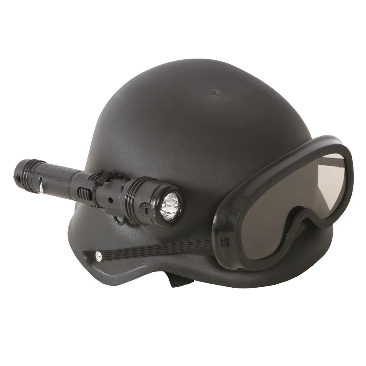 Cappello Poliziotto Casco Nero Antisommossa |Guirca