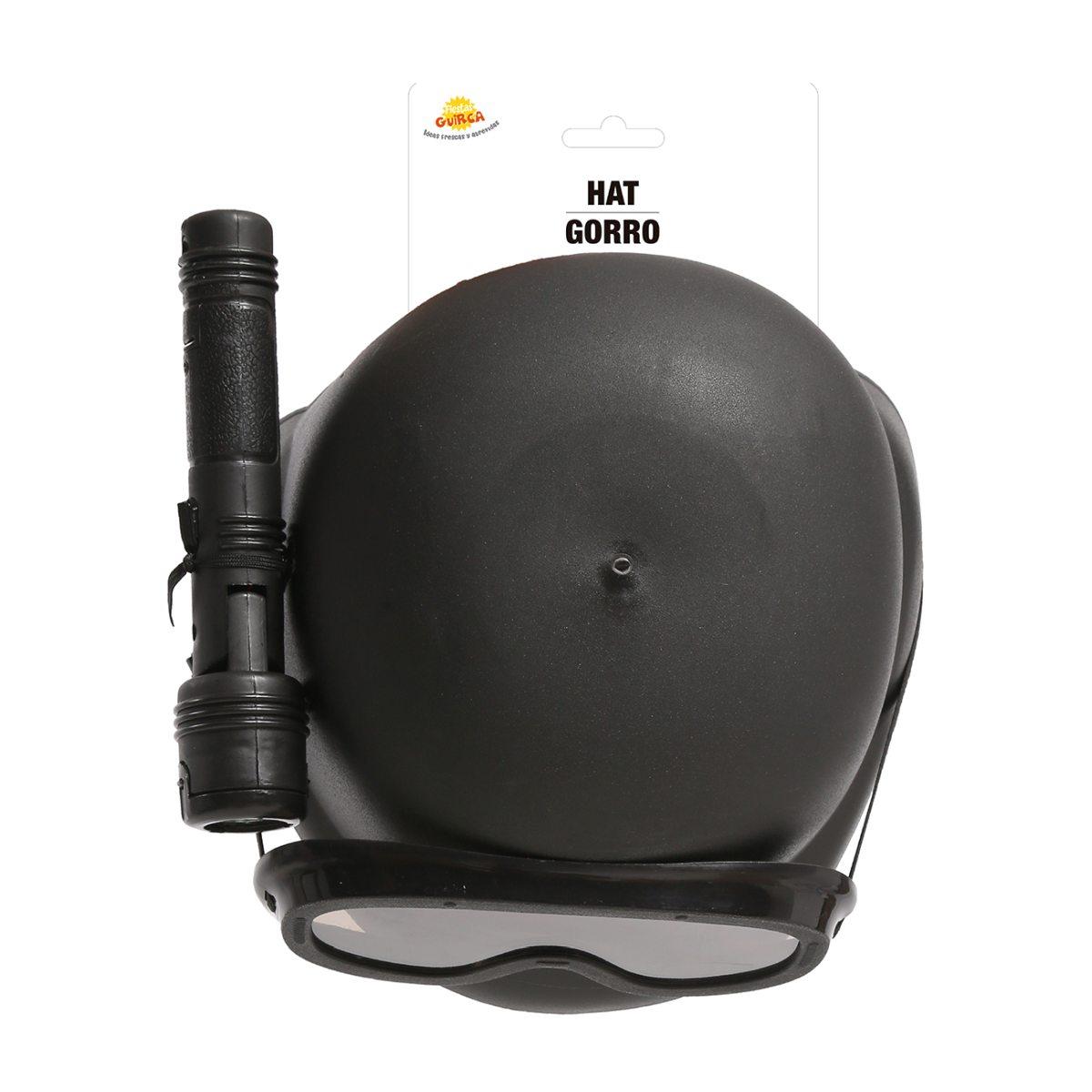 Cappello Poliziotto Casco Nero Antisommossa |Guirca