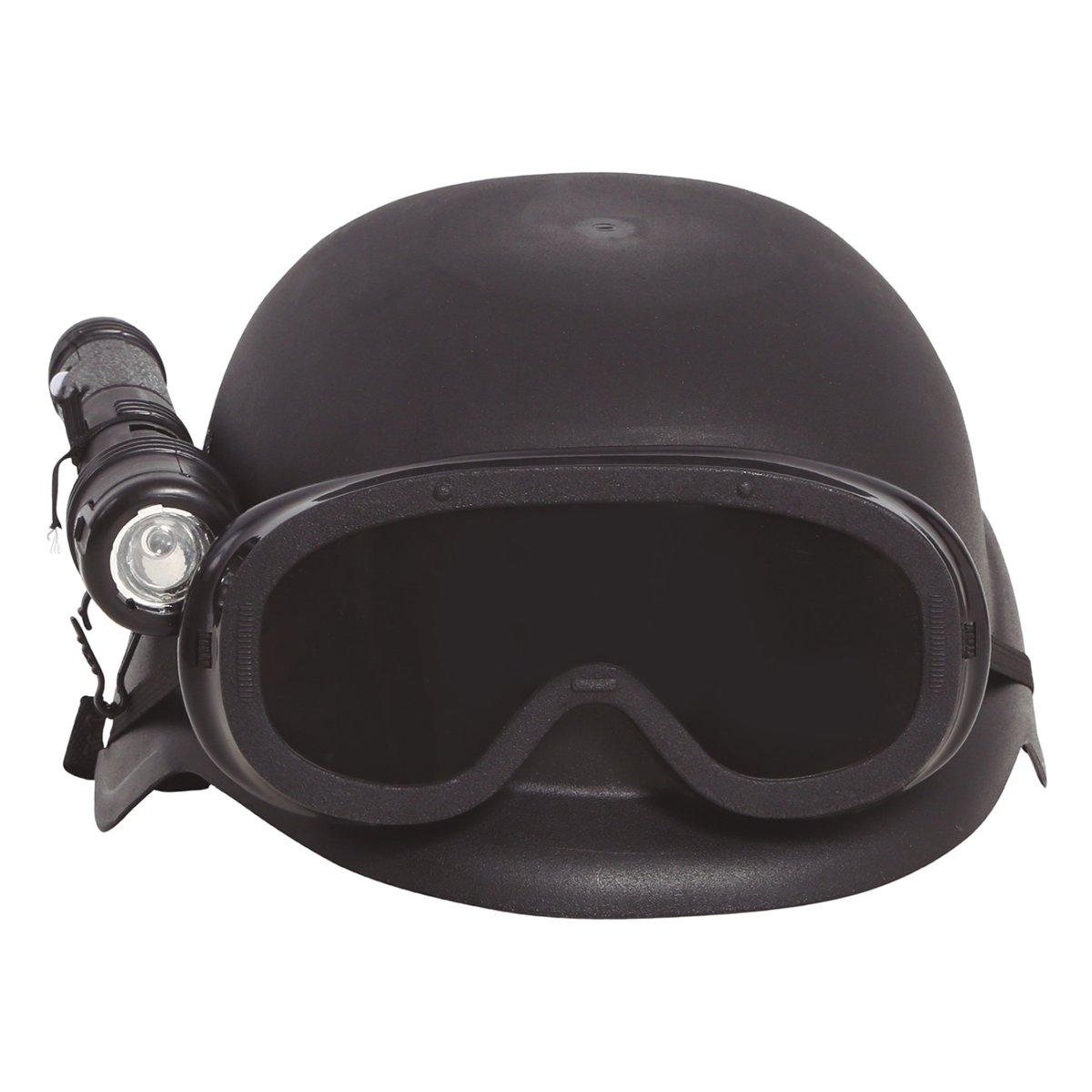 Cappello Poliziotto Casco Nero Antisommossa |Guirca