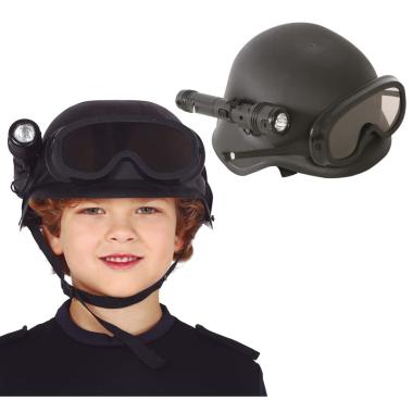 Cappello Poliziotto Casco Nero Antisommossa |Guirca