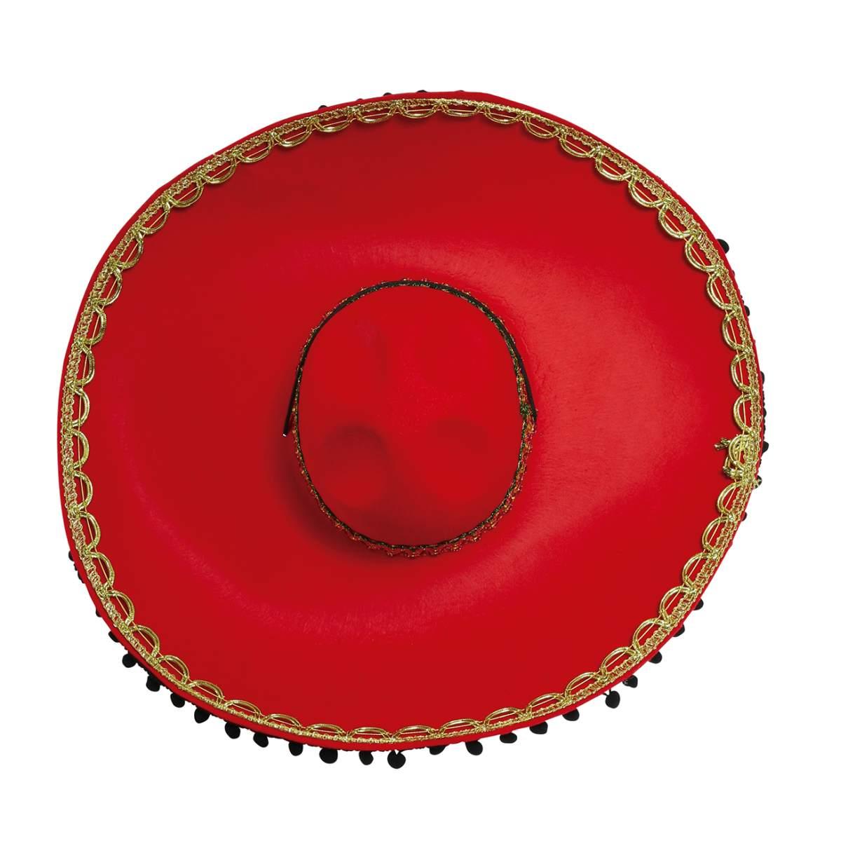 Cappello Sombrero Feltro Rosso |Guirca