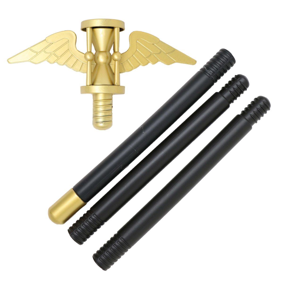 Bastone Pvc Con Ali Dorate Smontabili cm.100 |Guirca
