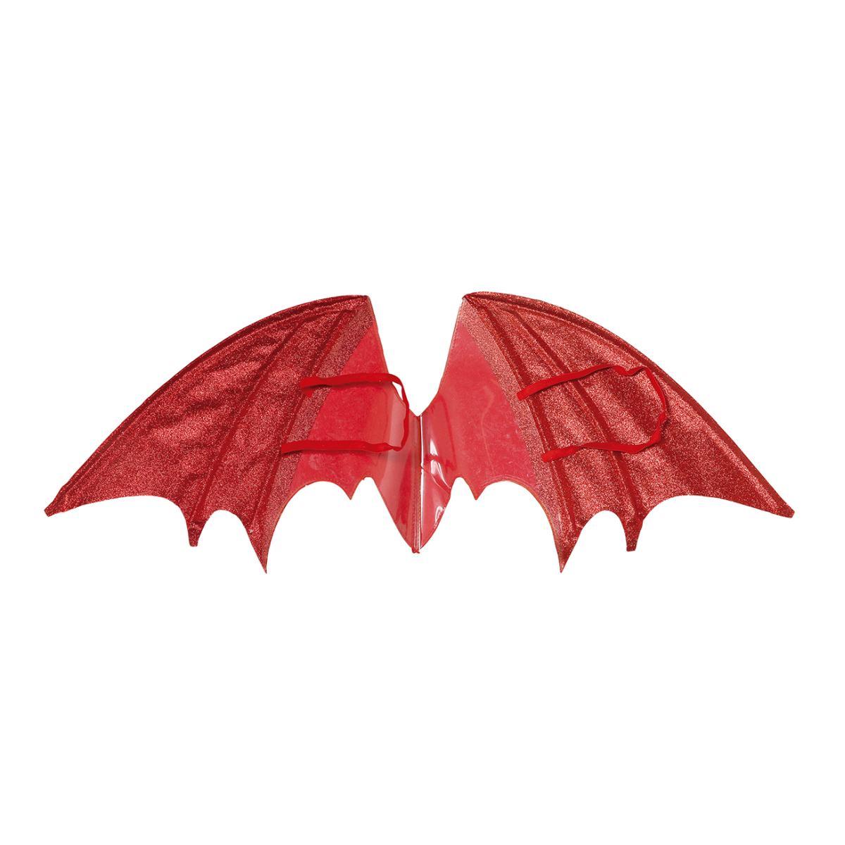 Ali Diavoletta Rosse Glitter cm.90x37 Set pz.2 |Guirca