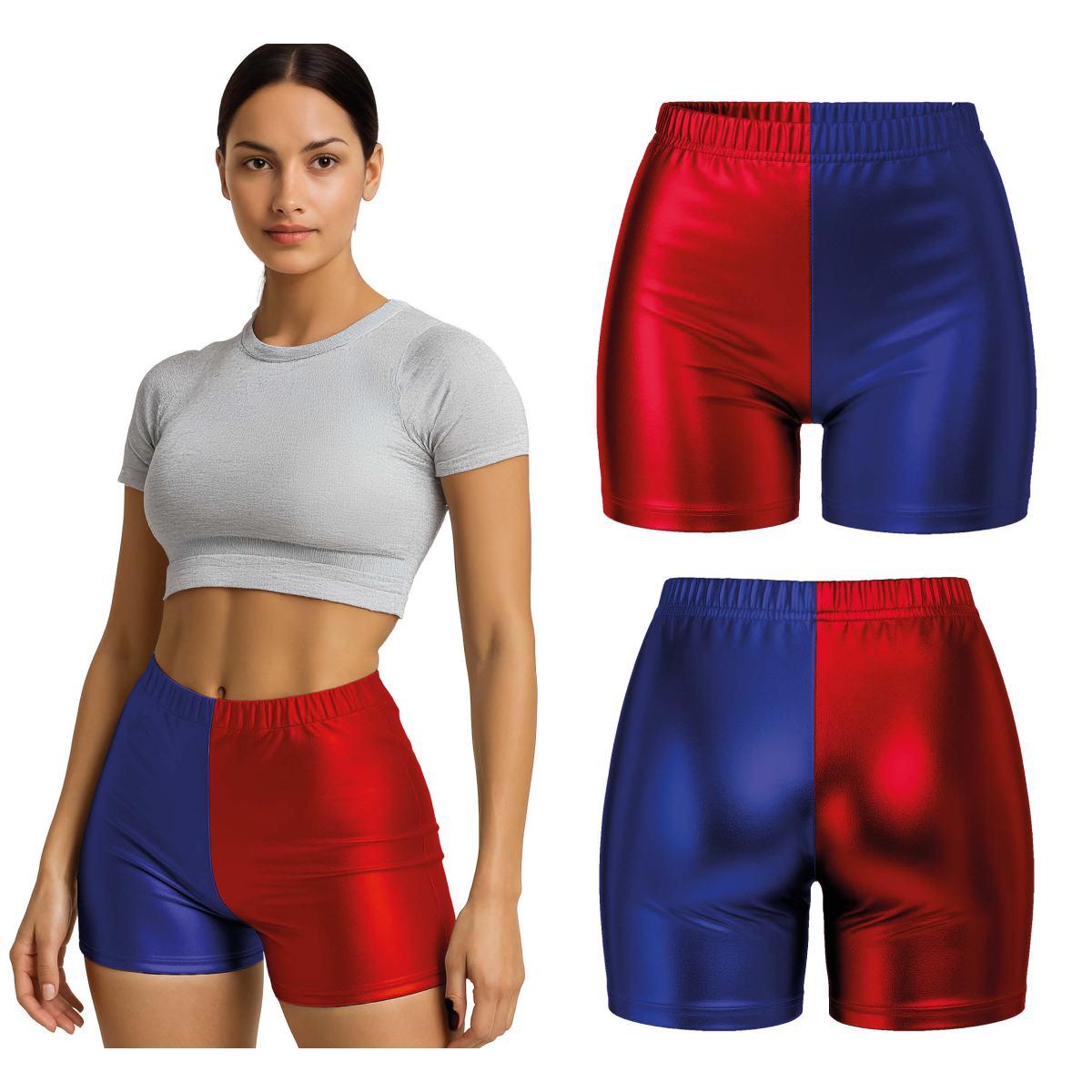 Pantaloncino Rosso e Blu Metallizzato |Donna