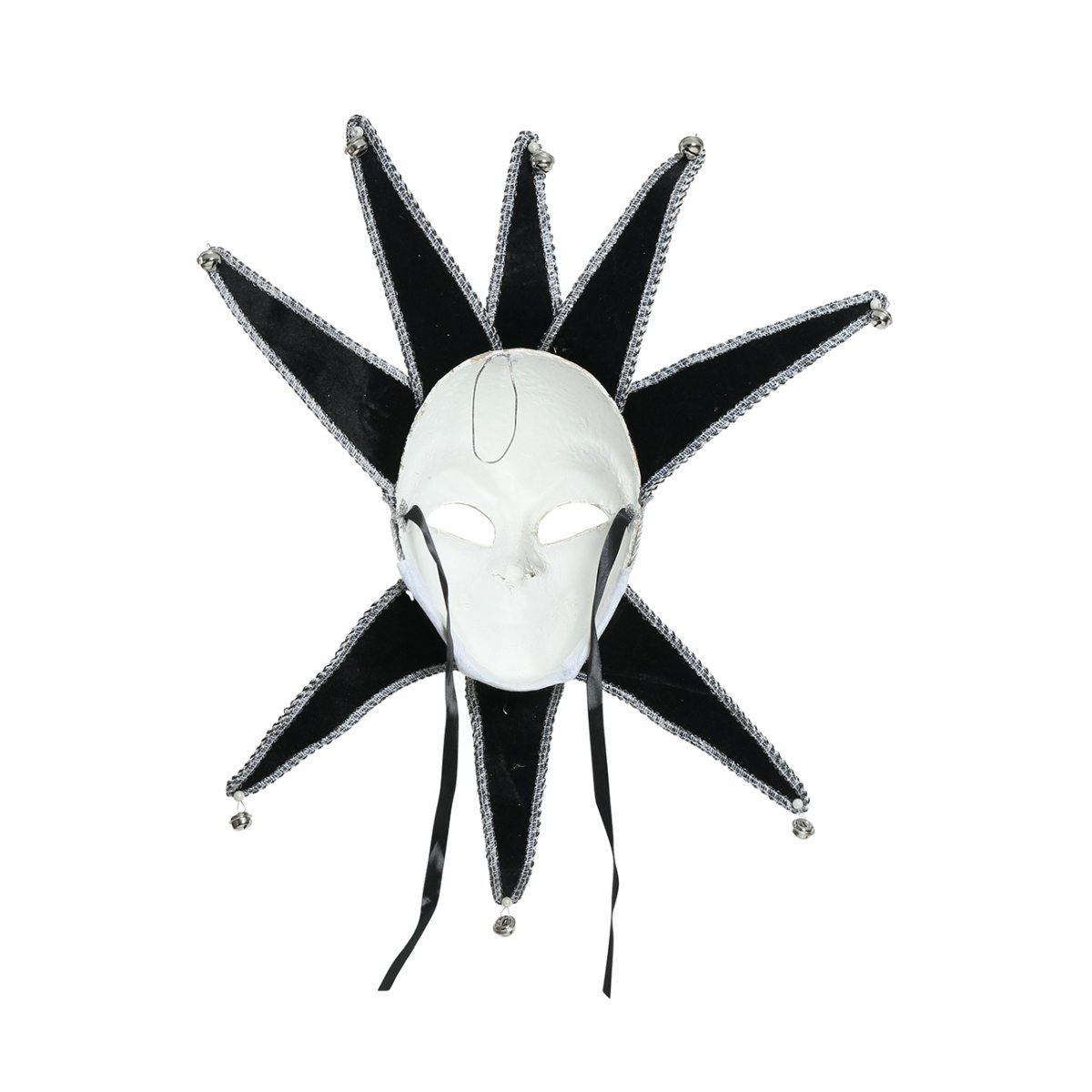 Maschera Viso Veneziana Con Campanelli |Guirca