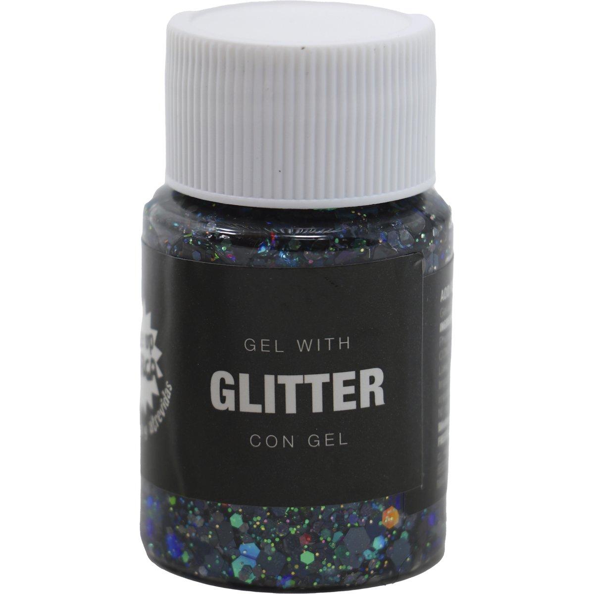 Trucco Gel Glitter Nero Gr.20 |Guirca
