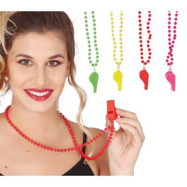 Collana Con Fischietto Fluo Ass. 4 Colori |Guirca