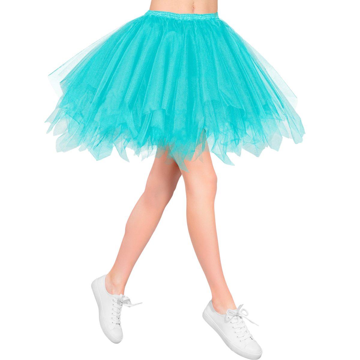 Gonna cm.40 Azzurro Fluorescente