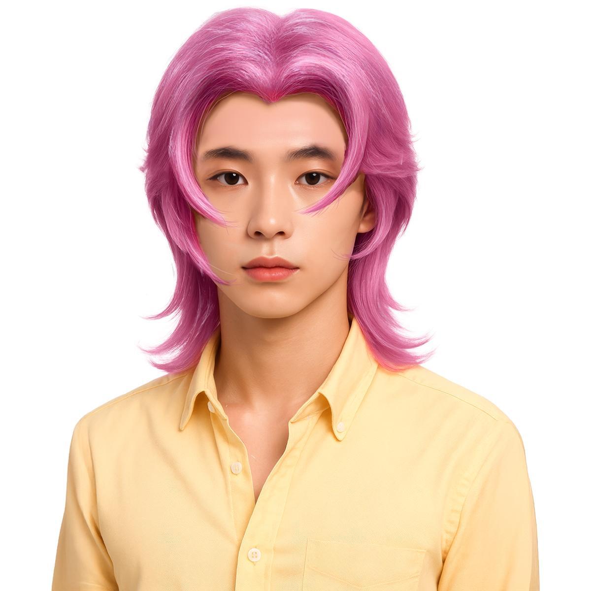 Parrucca Rosa Manga Liscia K Pop |Guirca