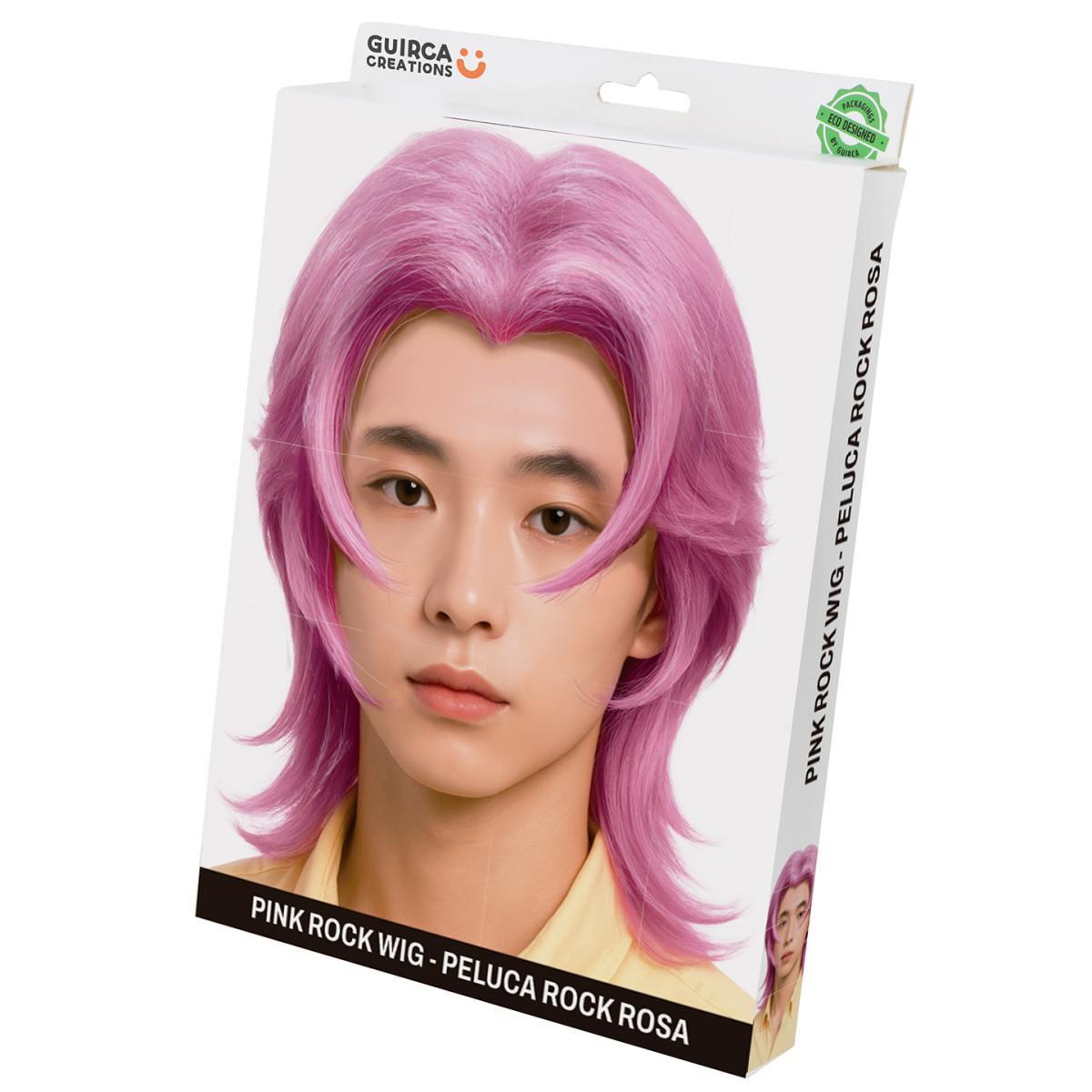 Parrucca Rosa Manga Liscia K Pop |Guirca