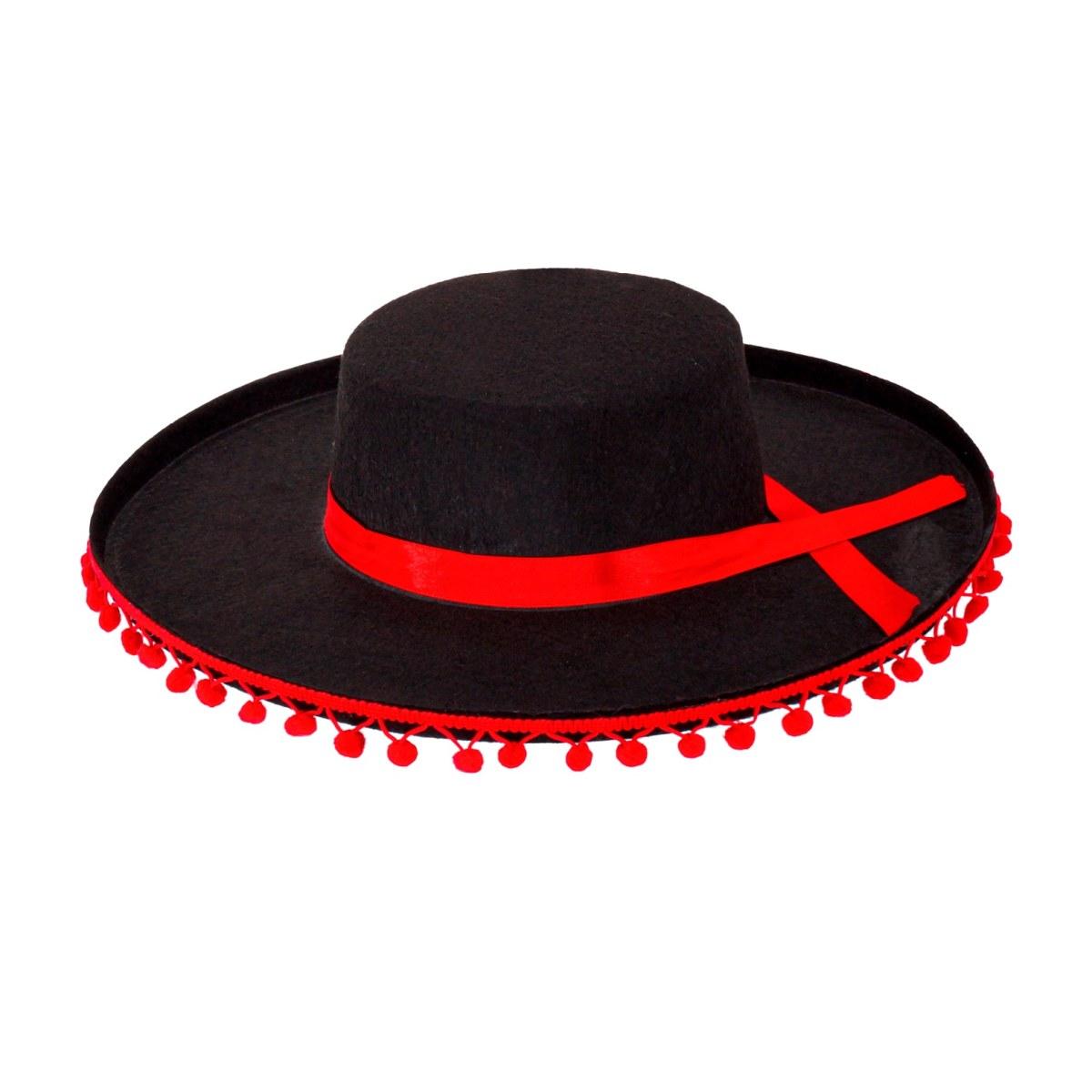 Cappello Torero Feltro Nero Rosso |Widmann