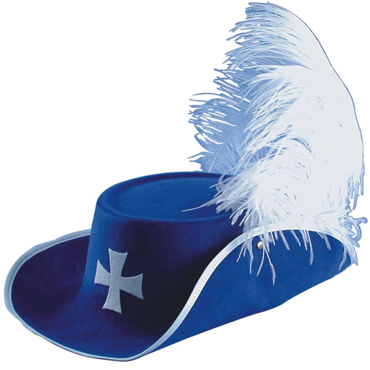 Cappello Moschettiere Blu Con Piuma |Carnival Toys
