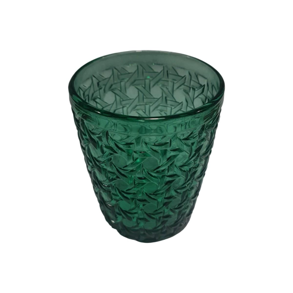 Bicchiere Vetro Singolo Acqua Giava Verde ml.270