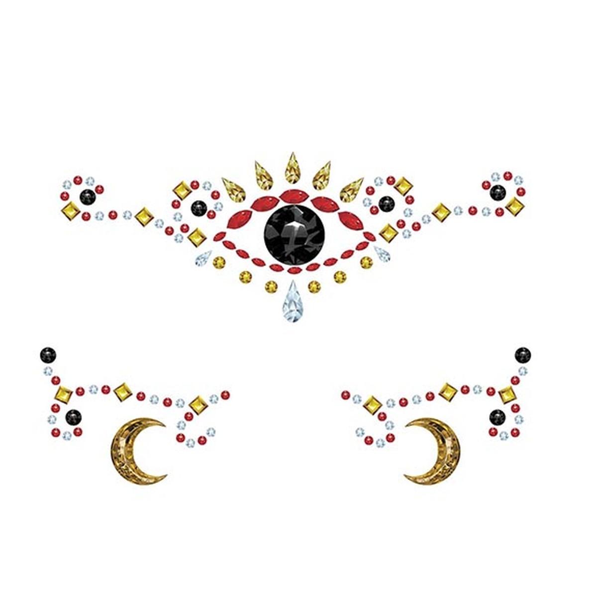 Trucco decorazioni adesive viso cartomante