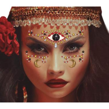 Trucco decorazioni adesive viso cartomante
