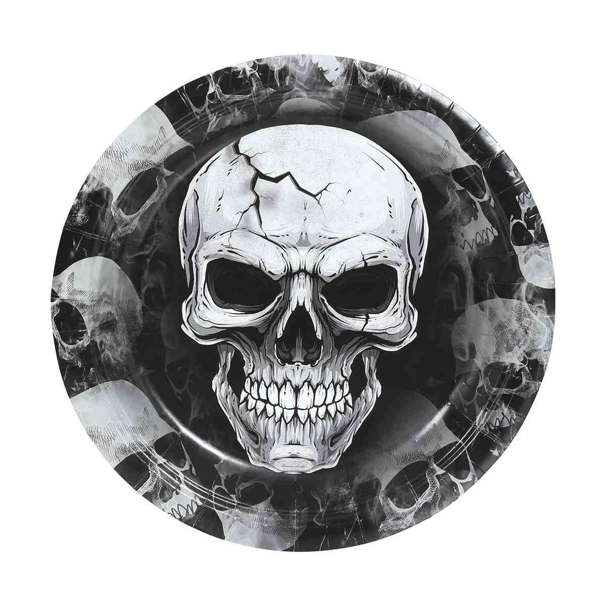 Piatti halloween teschio 23cm Set 6 pz