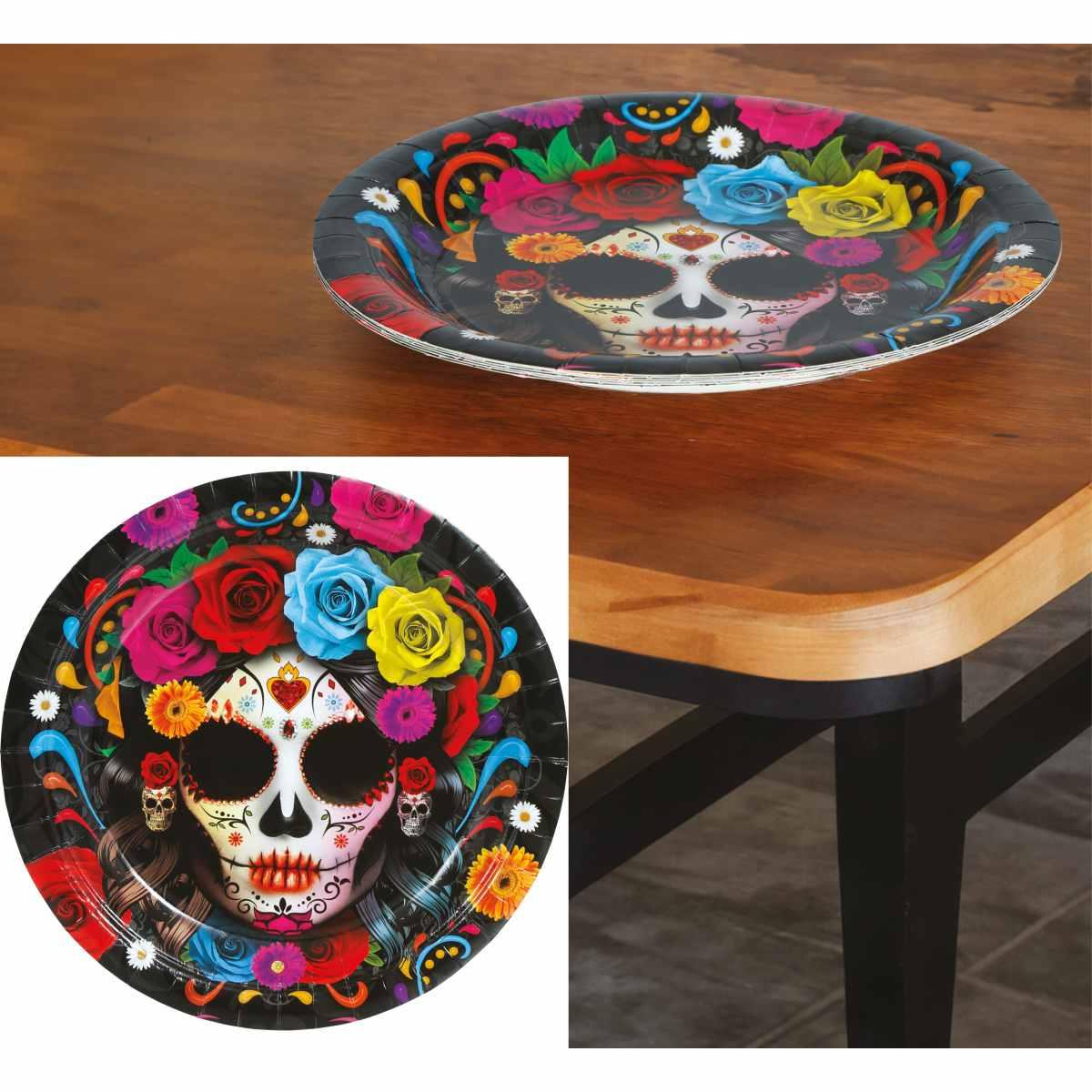 Piatti halloween catrina 23cm Set 6 pz