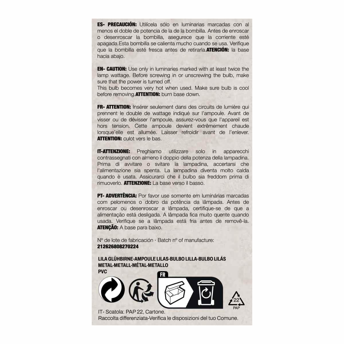 Lampadina e27 led modello w viola