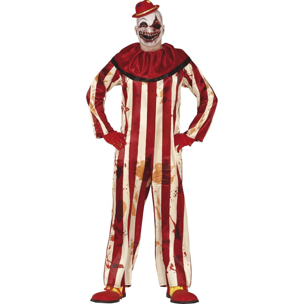 Costume clown modello a strisce