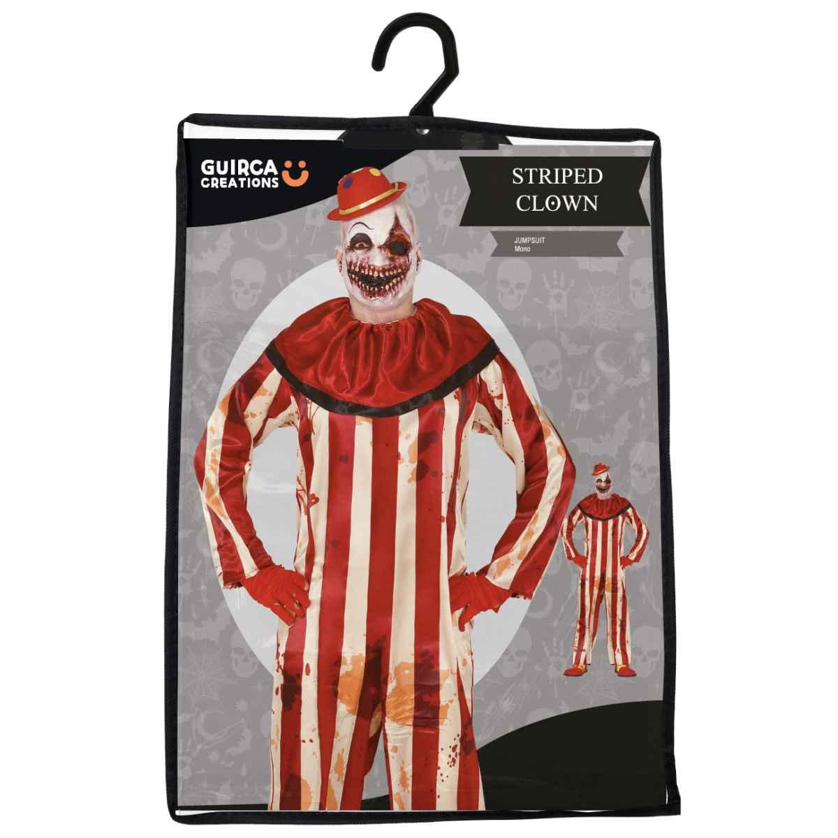 Costume clown modello a strisce