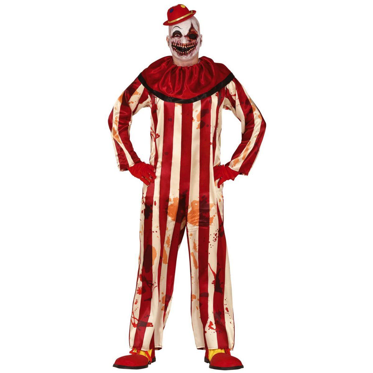 Costume clown modello a strisce