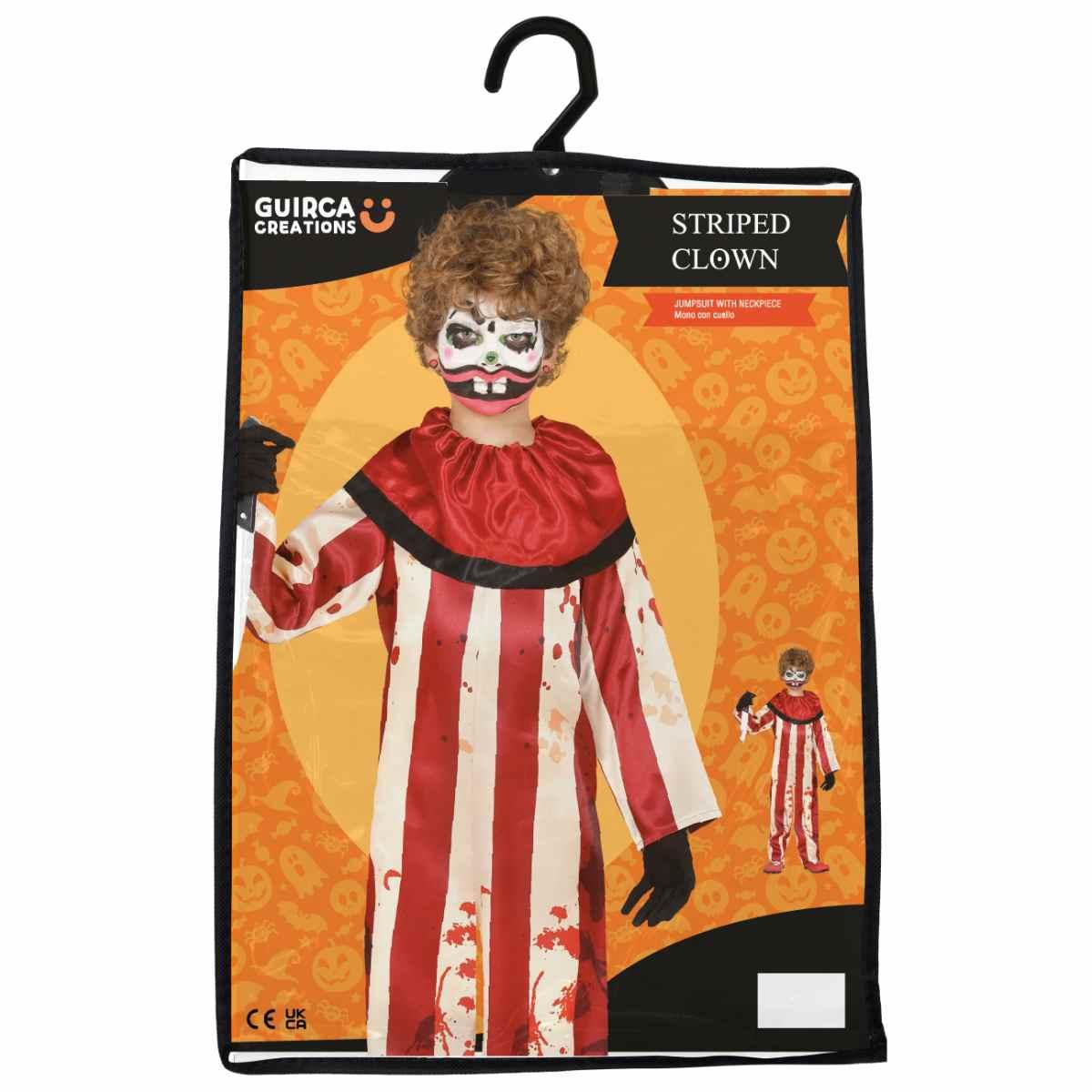 Costume clown modello a strisce