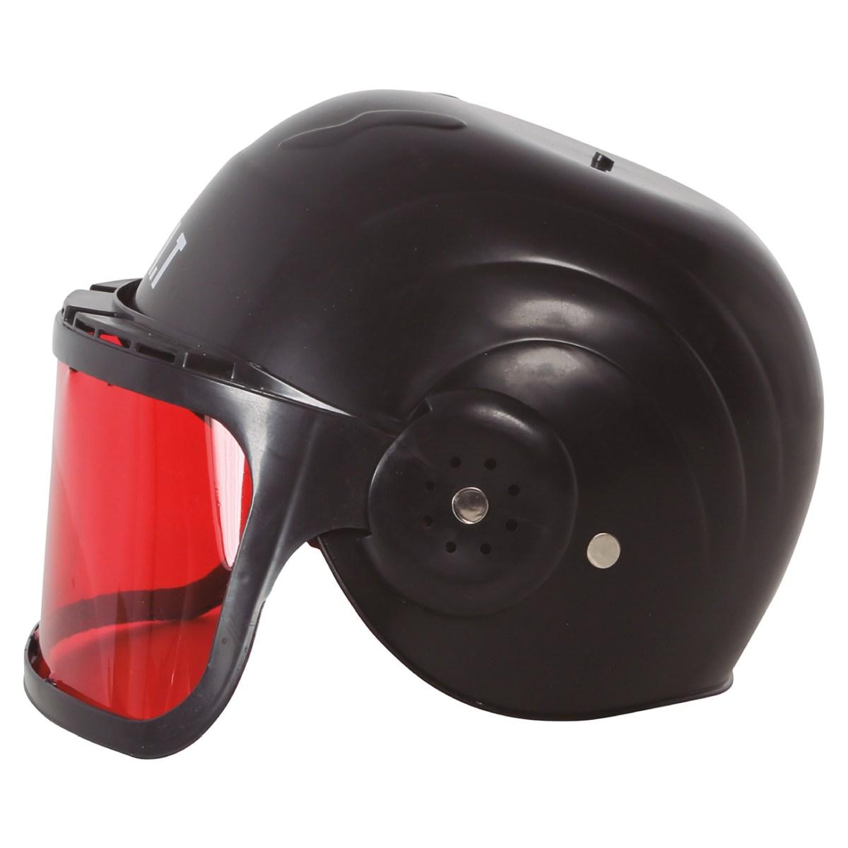 Casco poliziotto baby nero visiera colorata modello s