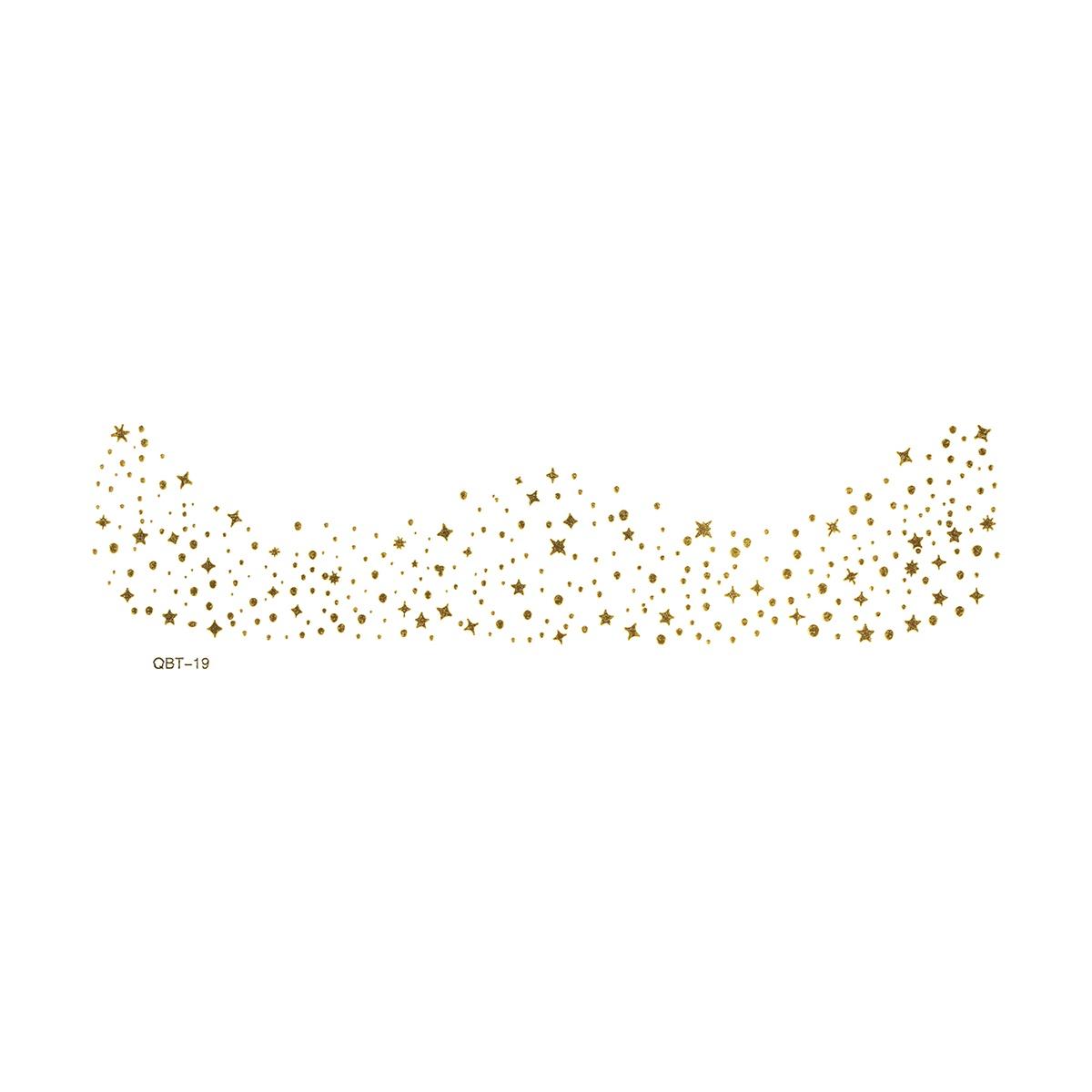 Tatuaggi viso rimovibili lentiggini stelle oro