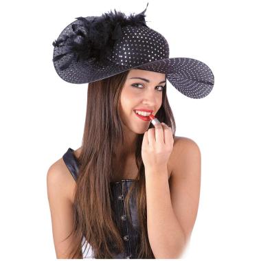 Cappello Anni '70 Con Paillettes Nero |Carnival Toys