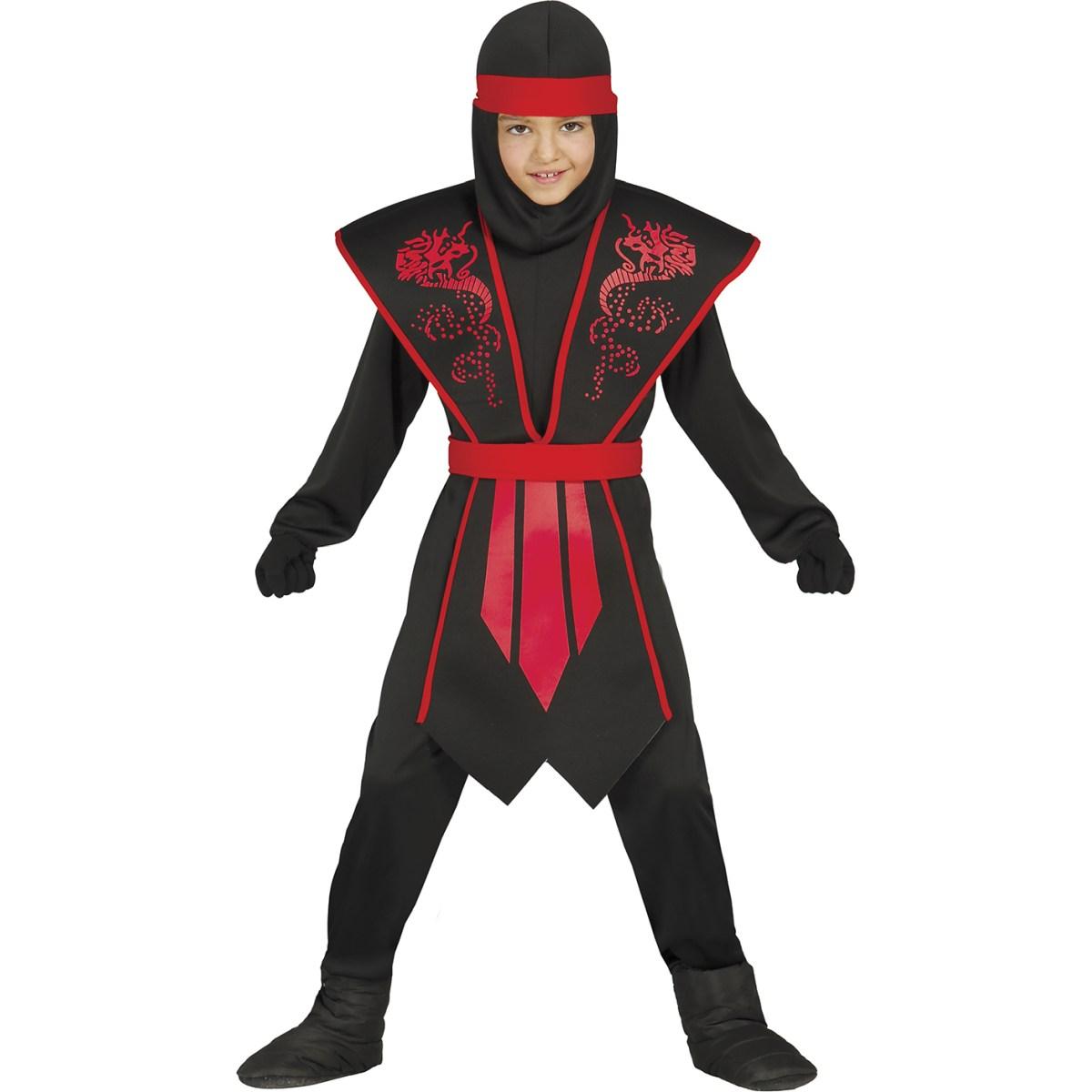 Costume ninja nero rosso
