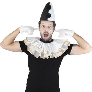 Collare clown bianco oro