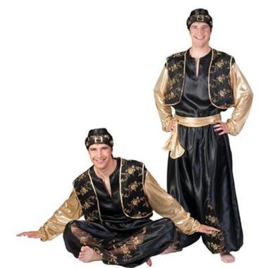 Costume arabo sultano nero oro