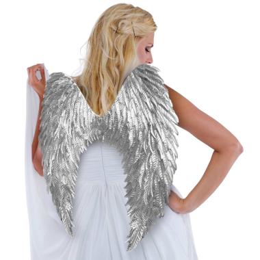 Ali pvc effetto piume argento