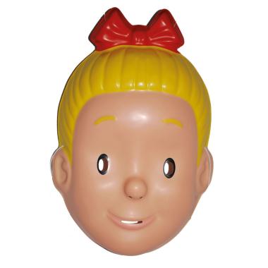 Maschera viso pvc bambina fiocco rosso