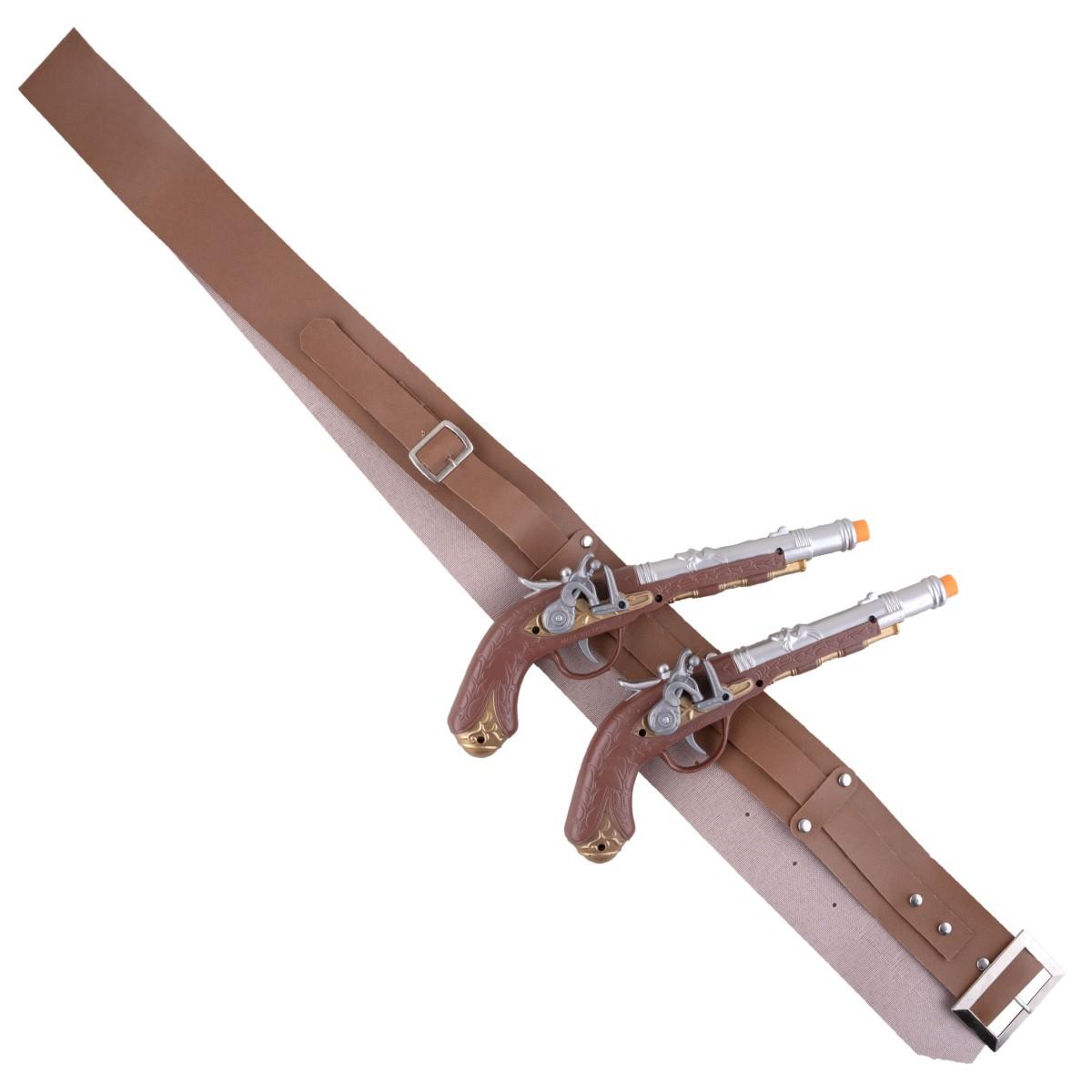 Cinturone cowboy marrone 2 pistole