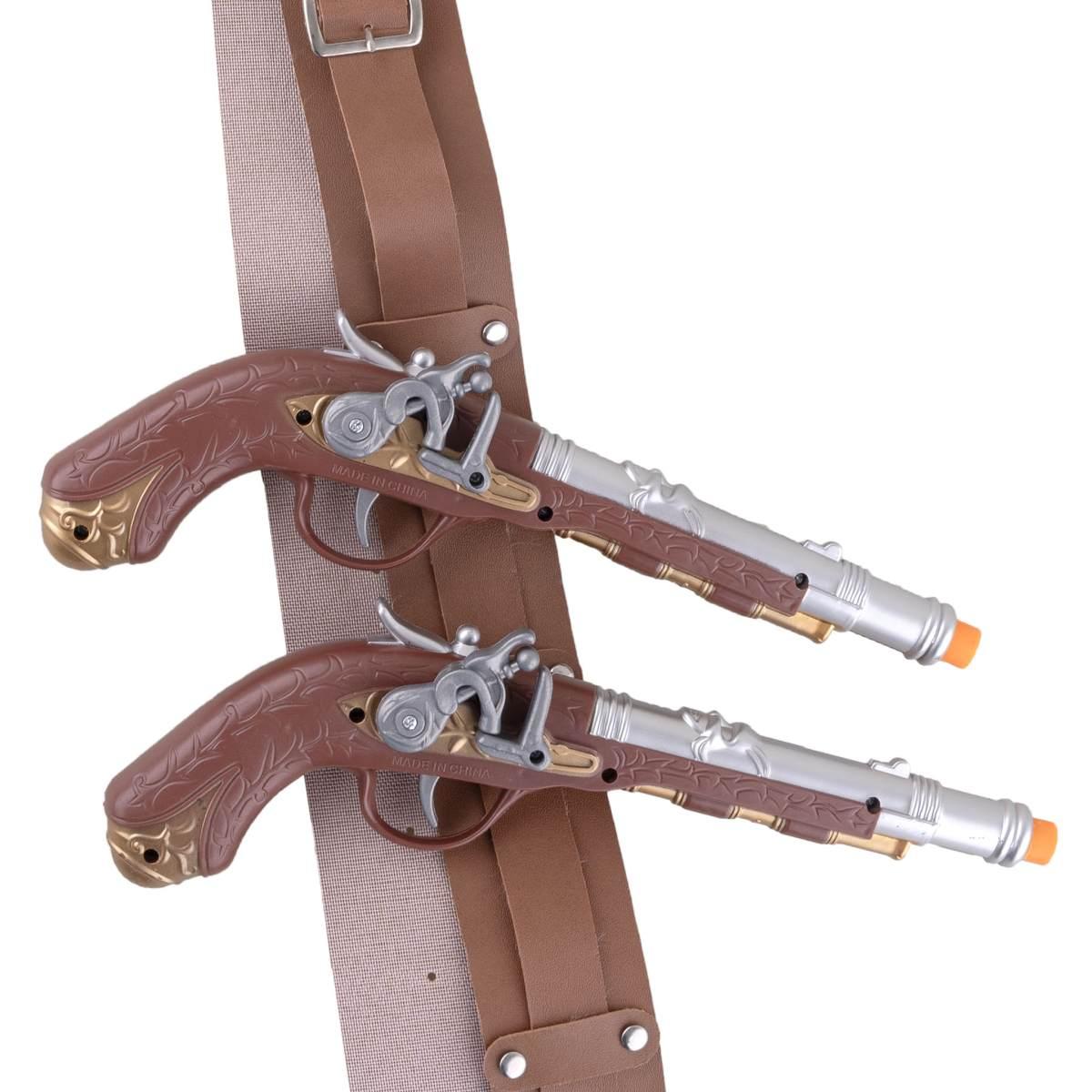 Cinturone cowboy marrone 2 pistole