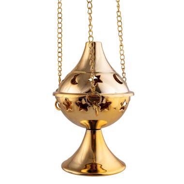 Bruciatore incenso religioso pvc oro