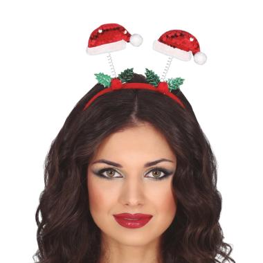 Cerchietto cappellini natale paillettes