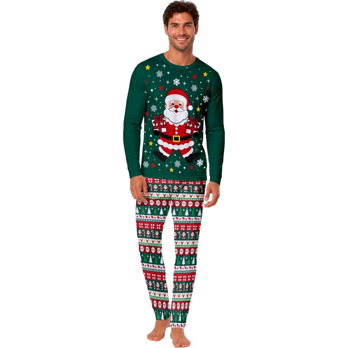 Pigiama natale verde babbo natale